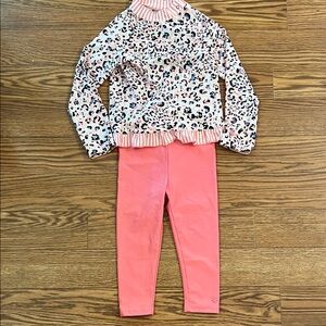 Coolibar Pink and White Kids Swim Set